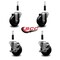 Service Caster 3.5'' Soft Rubber Wheel Swivel 7/8'' Expanding Stem Caster Set 2 Brakes, 4PK SCC-EX20S3514-SRS-2-TLB-2-78 - alternate 5